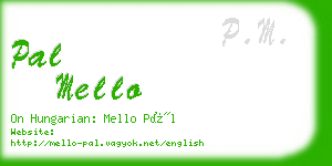 pal mello business card